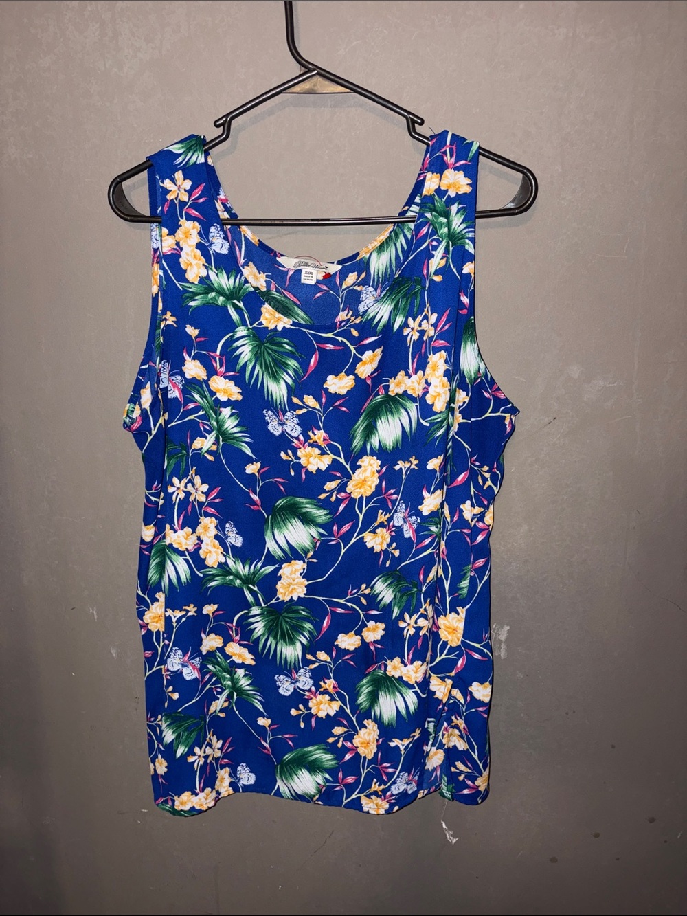 The Pioneer Woman Royal Blue Tropical Floral Tank